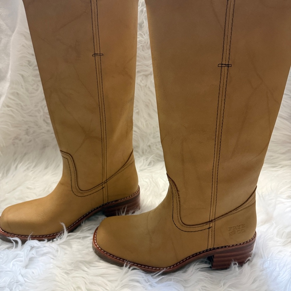 FRYE AND CO. Tall Miranda faux  Leather Boots in Tan 7